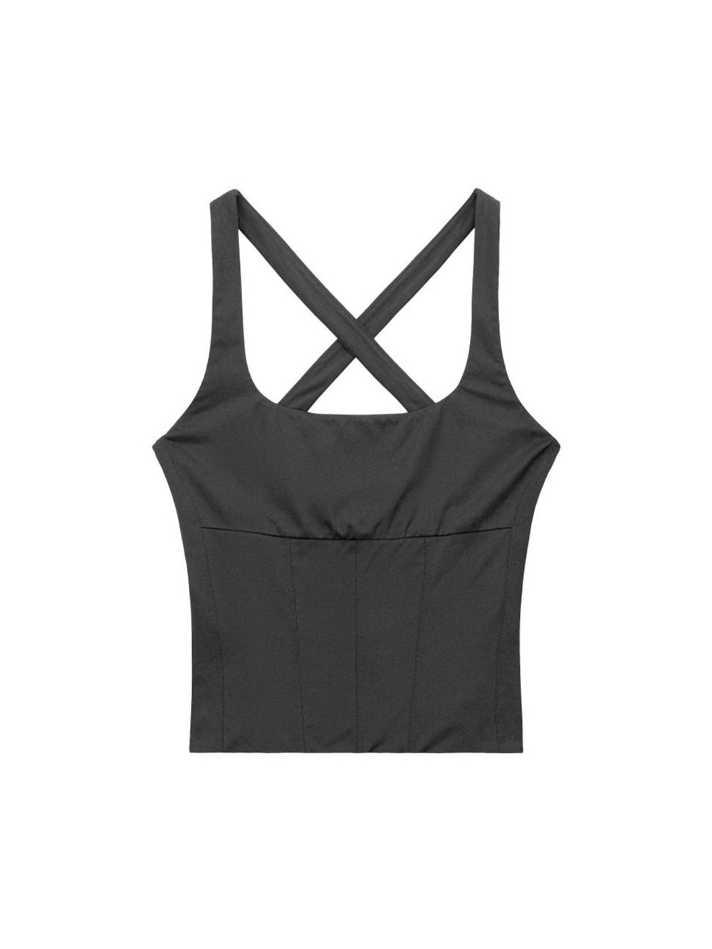STAUD Carry Cross Back Top in Black- XS.